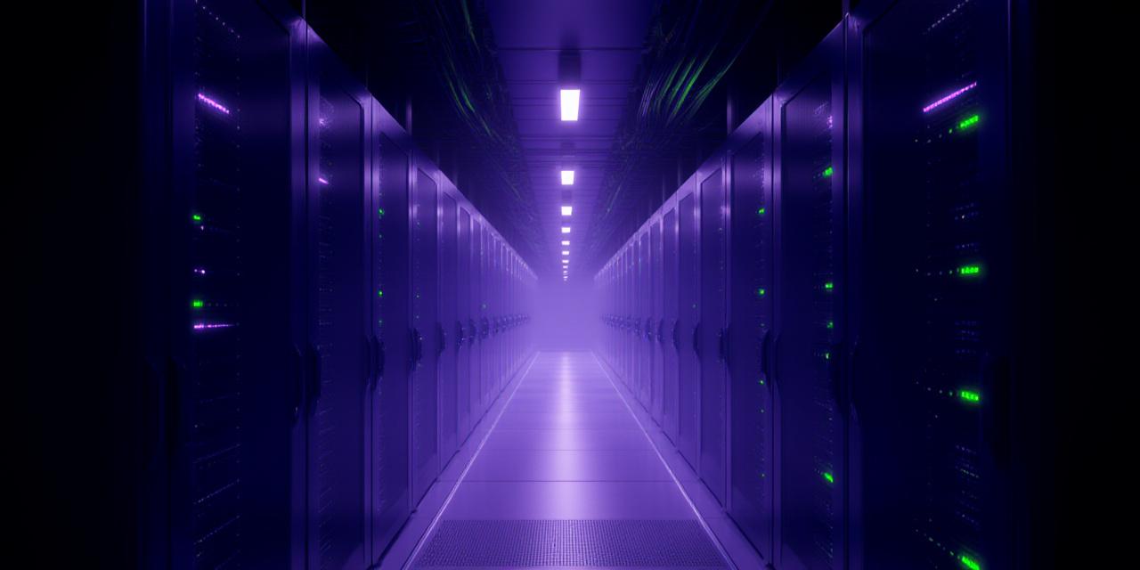 Modern high-security data center background